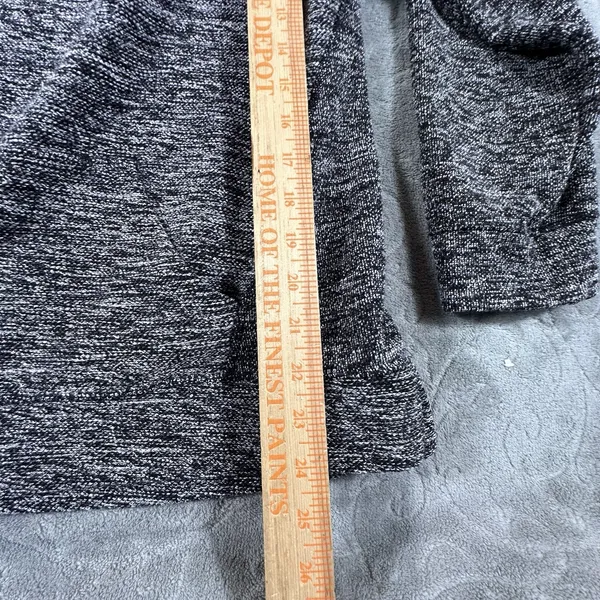 L L Bean Shawl Collar Sweater Womens Large P Gray Marled Pullover Pockets Soft - Image 9
