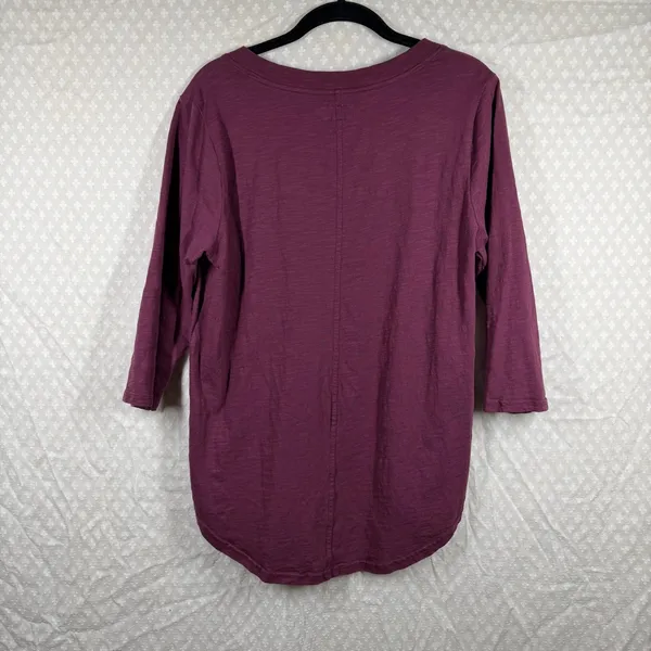 Pact Purple V Neck Organic Cotton‎ Top - Image 4