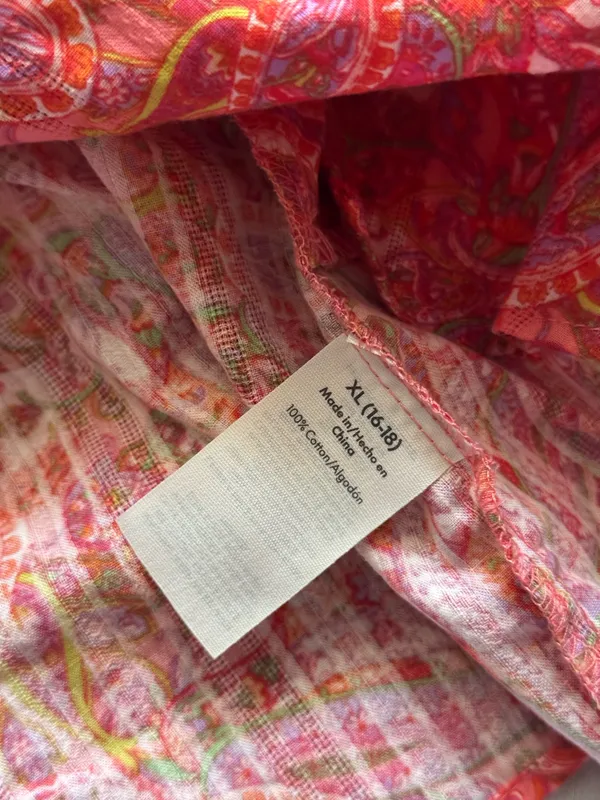 No Boundaries Paisley Tie-Front Woven Cotton Top - Image 6
