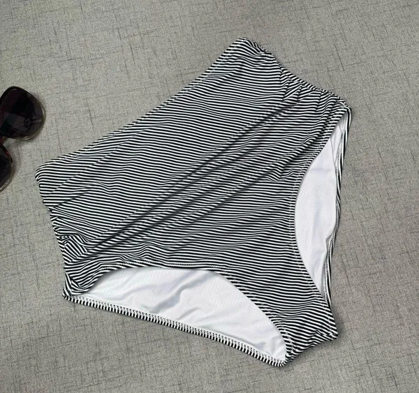 Cupshe High Rise Bikini Striped Swim Bottoms Large - Image 4
