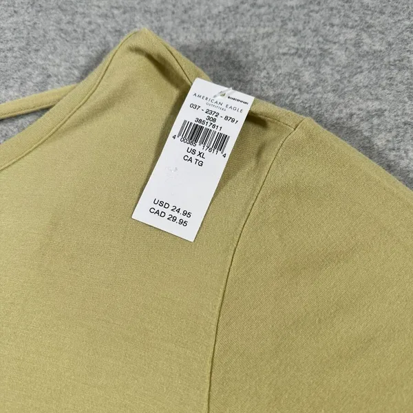 NEW American Eagle Womens XL Top Shirt Athletic Green Stretch Lightweight‎ Cross - Image 10