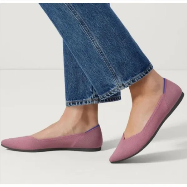 ROTHY'S The Point Retired Knit Upper Slip-on Pointed Flats Pink Size 7 - Image 3