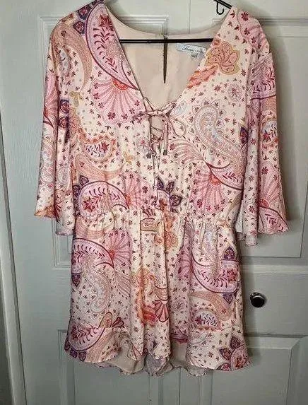 Lovers + Friends Epiphany Paisley Romper L NWT - Image 4