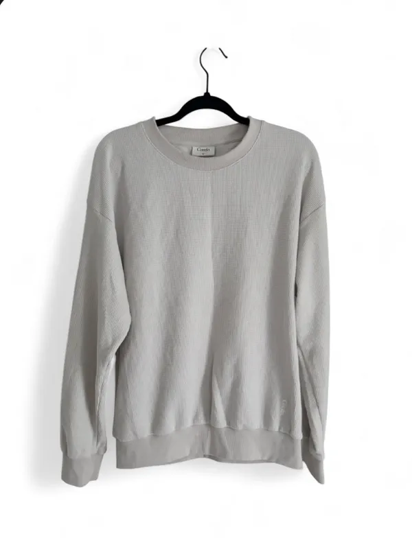 Comfrt Women's Waffle Knit long Sleeve Loungewear Sweater Beige Size Med - Image 4