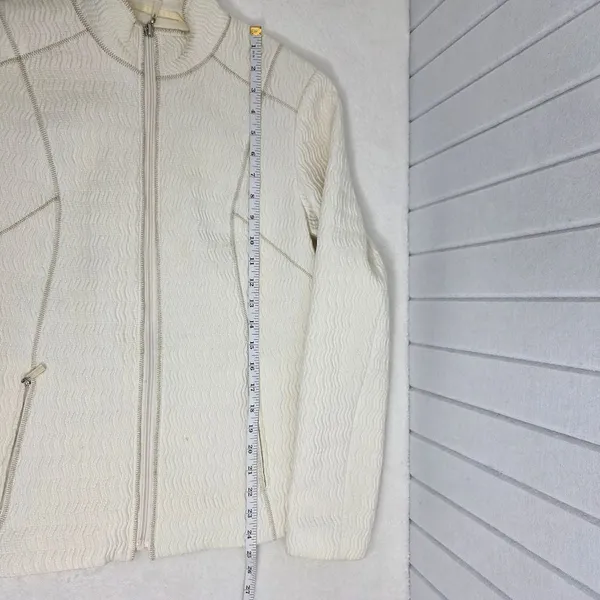PENDLETON Vintage ZIP Up Front Cream Textured LINED‎ JACKET Size S - Image 8
