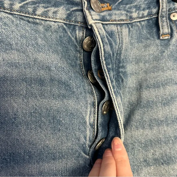 Madewell Low Slung Straight Leg High Rise Jeans Plus Size 33 - Image 6