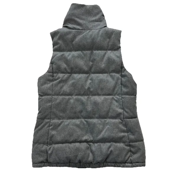 Old Navy Fleece Lined Puffer Vest Womens XS Gray Full Zip Up Insulated Winter - Image 2