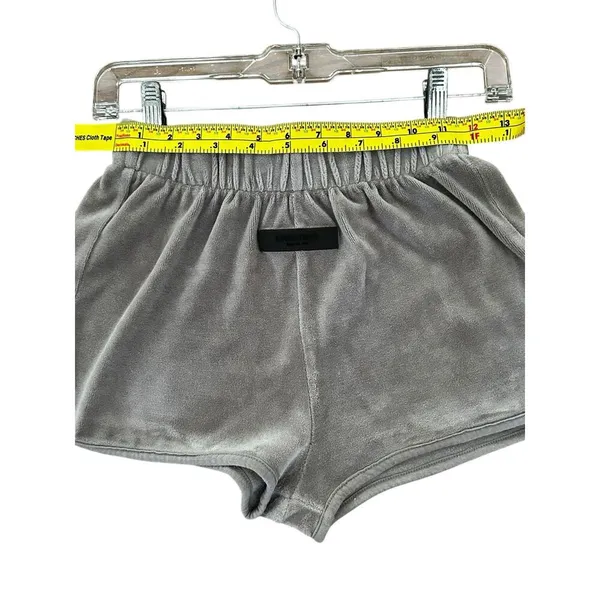 Fear of God Essentials Women's Velour Beach Short Oak Size Small - Image 3