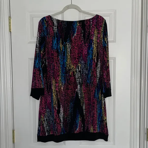 Colorful Abstract Print Dress - Image 5