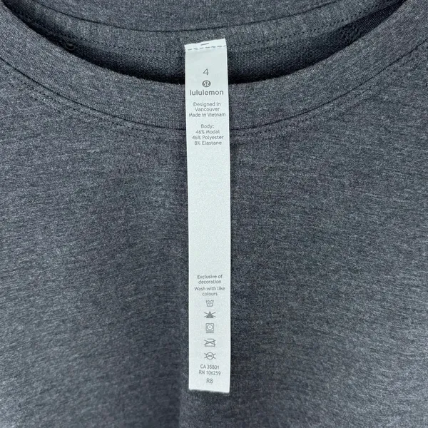 Lululemon Tuck & Gather Pullover in Heathered Mod Black Size 4 - Image 5