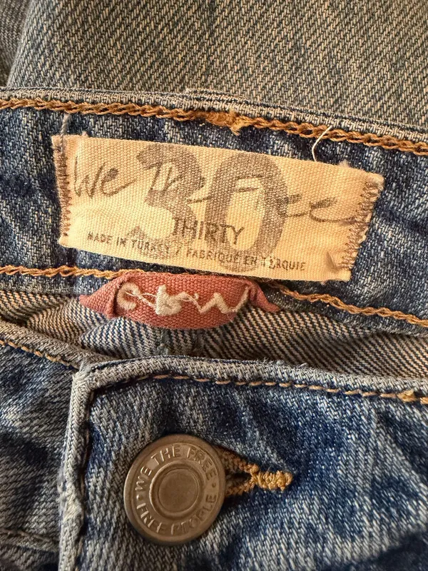 Free People CRVY Misfit Flare Denim Jeans Blue Size 30 - Image 6