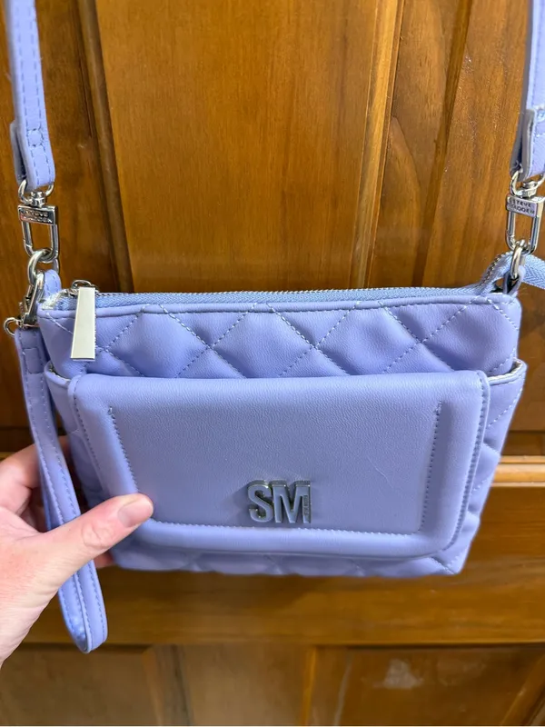 Steve Madden Lavender Quilted Crossbody Bag - Image 7