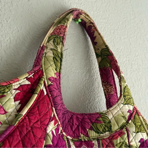 Vera Bradley Quilted Floral Shoulder Bag Pink Green Cottagecore Vintage Y2K - Image 6