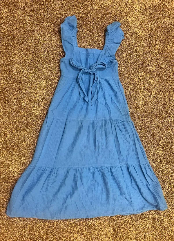 Mud Pie Long Blue Dress - Image 3