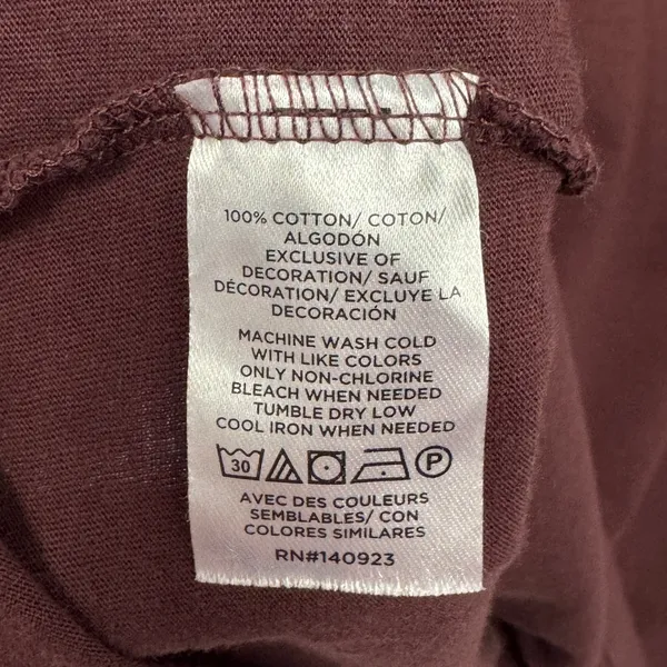 Loft Outlet XL Burgundy Crochet Lace V-Neck Long Sleeve Cotton Top Soft - Image 7