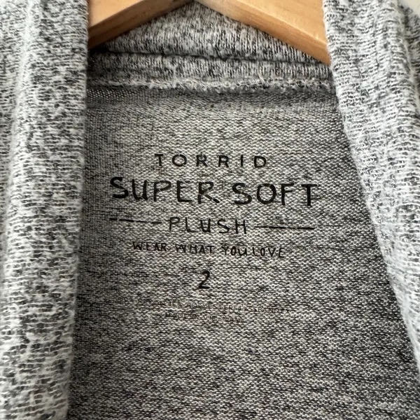 Torrid‎ Heather Gray Plush Super Soft Mock Neck Long Sleeve - Image 4