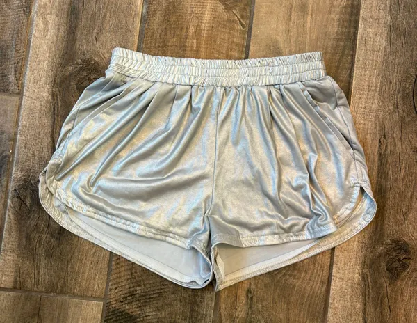 Metallic Gray Party Shorts - Image 5