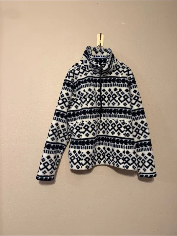 Duluth‎ Trading Co Pile Hi Fleece 1/4 Zip Mockneck Pullover Women's Size Large - Image 2