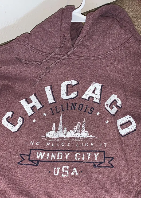Chicago Hoodie Red Size L - Image 3