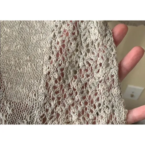 Cynthia Rowley Linen Cardigan Sweater Duster Open Knit Taupe Womens Medium NWOT - Image 4
