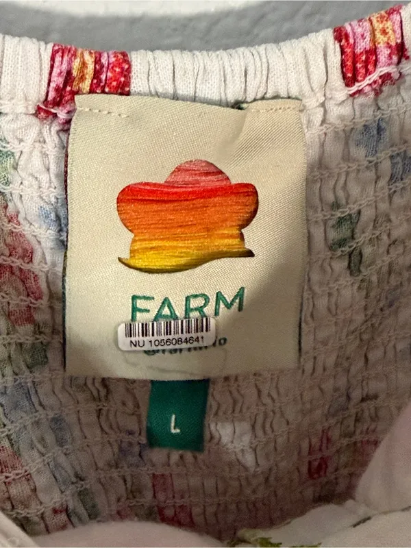 Farm Rio Tropical Romance Floral Linen Blend Romper Size Large - Image 8
