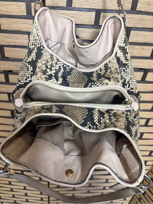 Coach tan Madison python shoulder bag - Image 9