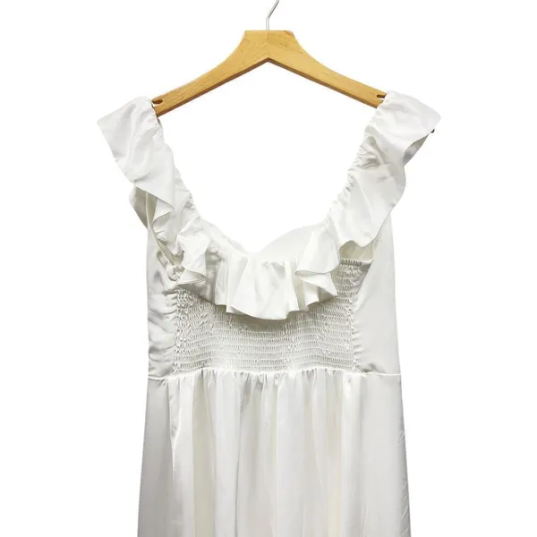 Show Me Your Mumu Alexis Midi Dress in Ivory Luxe Satin size Small - Image 2