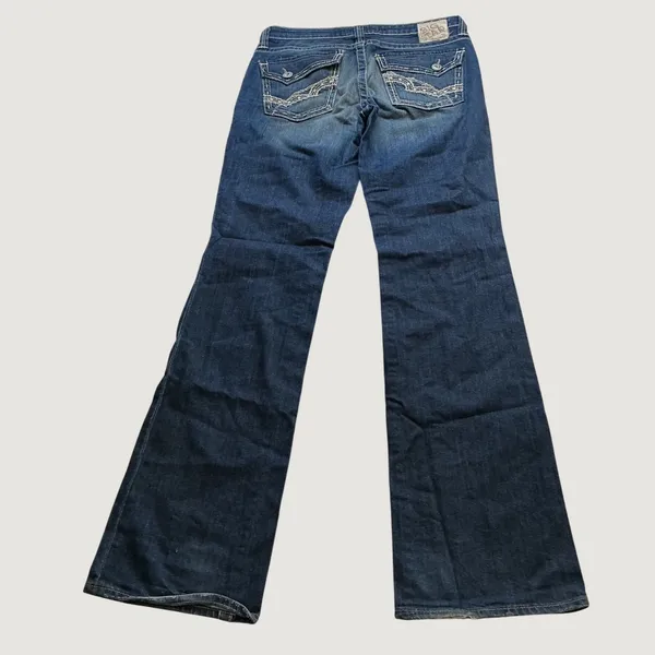Big Star Maddie Boot Mid Rise Bootcut Jeans Dark Wash Blue Size 29L Long Inseam - Image 3