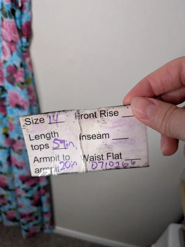 Betsey Johnson Floral Maxi Dress Off-Shoulder Ruffle Sleeves Pink Blue Size 14 - Image 4