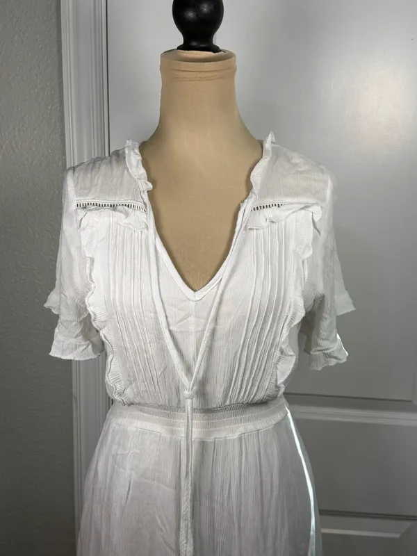 Petal & Pup White Chelsea Dress Cottagecore Midi Dress US 4 - Image 3