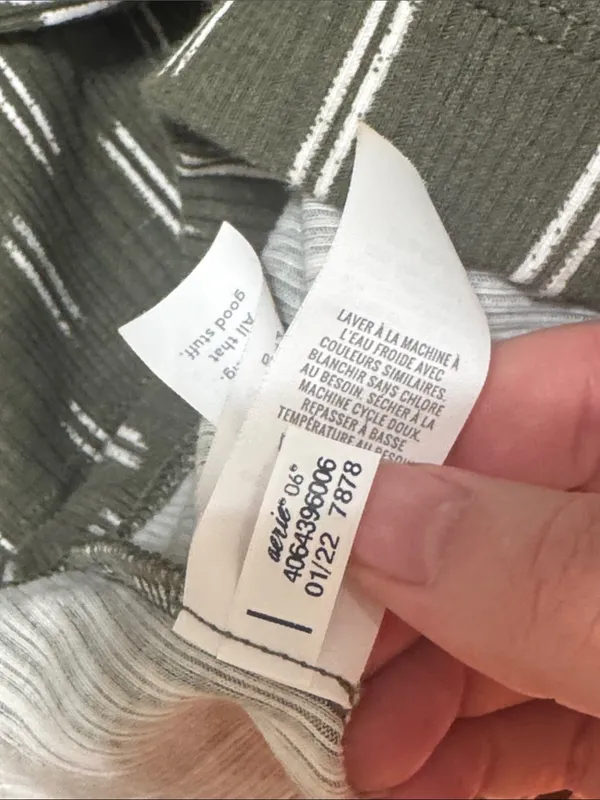 Aerie High Waisted Olive Fun Ribbed Patterned Cropped Kick Flare Leggings size M - Image 11