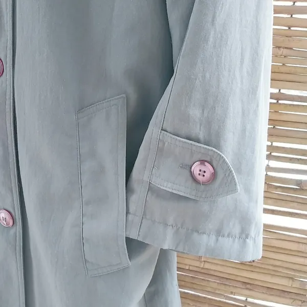 New York Harbor 12 Gray Trench Coat - Image 11