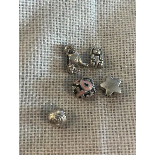 A550 charm bracket silver plated 5 pcs Gray - Image 2