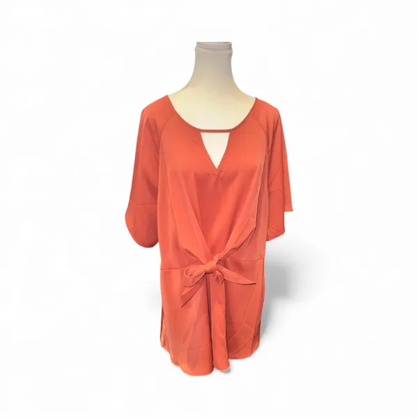 Tie front kimono sleeve blouse - Image 2