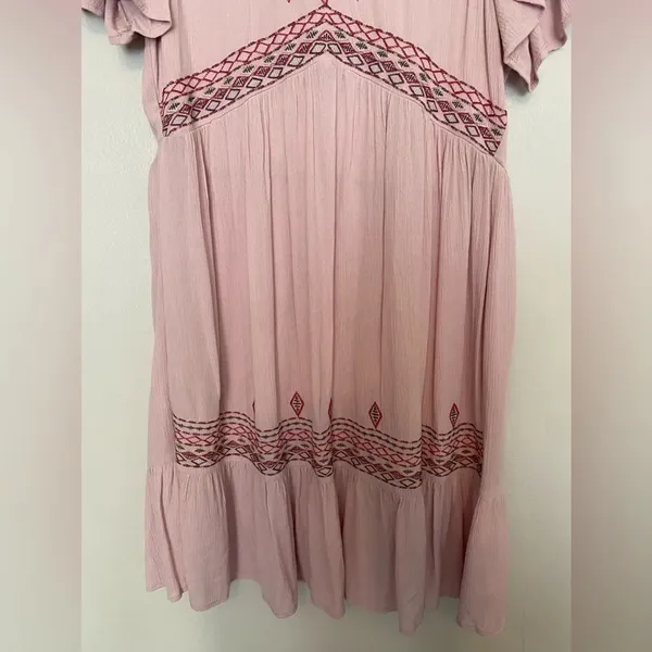 Knox Rose‎ Dress Boho Cottagecore Embroidered Ruffle Romantic Valentines Day - Image 4