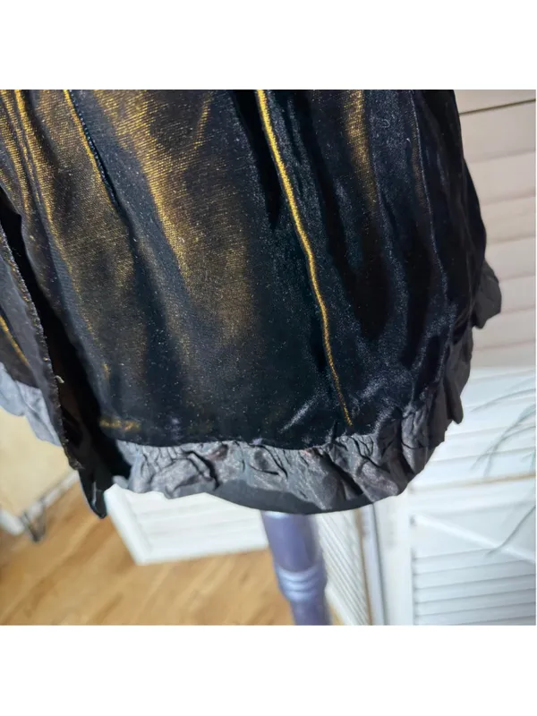 Vintage Victorian blouse crushed velvet brown Vamp whimsigoth cosplay Ren Fair - Image 11