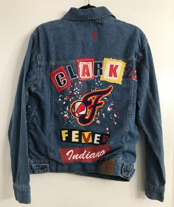 WNBA Indiana Fever Caitlin Clark #22 Denim Jacket NWT - Image 2