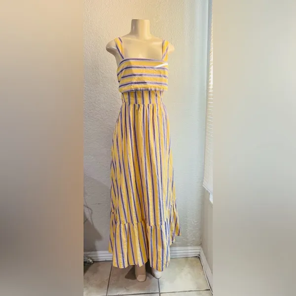 ASOS crop top maxi dress yellow size US 8 - Image 12
