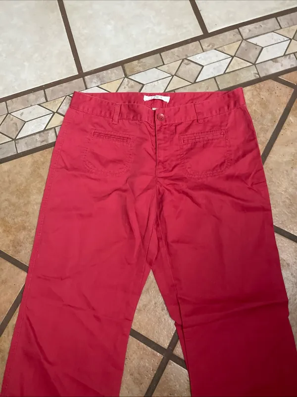 Loft straight Leg low-rise Red Pants - Image 3