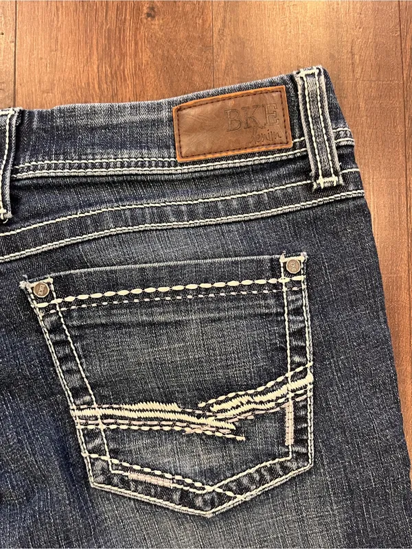 Buckle BKE Jeans Women's Blue Denim Harper Skinny Pants Size 33 33x30 Dark Wash - Image 6