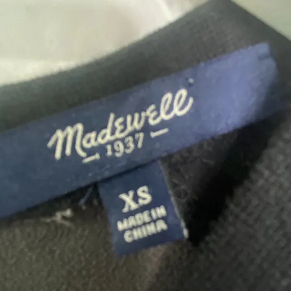 Madewell T-Shirt Mini Dress Short Sleeve Colorblock Gray‎ Black Women XS - Image 3