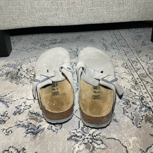 Birkenstock Boston Soft Stone Coin Suede - Image 8
