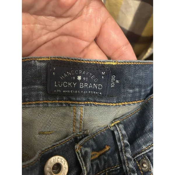 Vintage Lucky Brand Sweet N' Low Flare Jeans Size 10/30 Made in USA Y2K Low Rise - Image 3