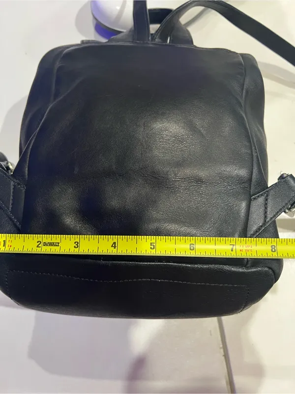 COACH Vintage All Leather legacy Black Backpack 9858 Women's Adjustable Straps - Image 14