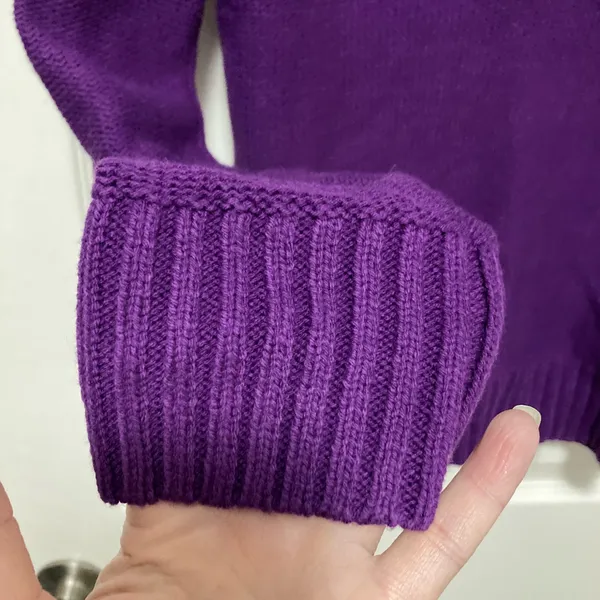 Ralph Lauren *Lauren Ralph Lauren Lauren Jeans Co. New Purple Shawl Collar Button Knit Sweater #PW - Image 8
