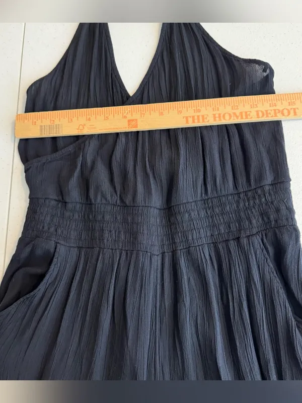 Prana Fernie black halter Jumpsuit with pockets Size Medium travel hiking‎ walk - Image 7