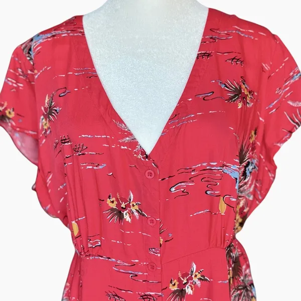 Reformation Jeans‎ Denise Fiji Midi Dress Sz L - Image 4