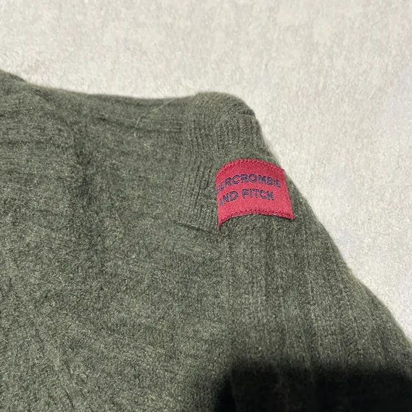 Abercrombie Fitch Women's SZ L VTG Wool Fair Isle Sweater Hong Kong Military AF - Image 4