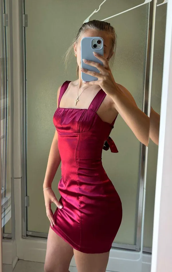 Lucy in the Sky Burgundy Dress Mini - Image 2
