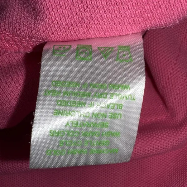 Lilly Pulitzer Preppy School Uniform Pink Pima Cotton Golf Polo‎ Shirt Small - Image 7